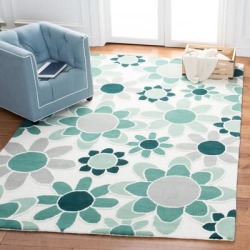 SAFAVIEH Handmade Kids Miens Floral Wool Rug found on Bargain Bro from Overstock for USD $96.13
