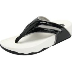 Extra Wide Width Women's The Sporty Thong Sandal by Comfortview in Black (Size 8 WW) found on Bargain Bro from Woman Within for USD $35.71