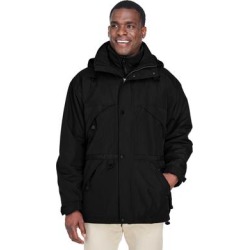 North End 88007 Adult 3-in-1 Parka with Dobby Trim Jacket in Black size XS found on MODAPINS