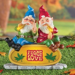 Arlmont & Co. Kelisha Smokin Gnomes Statue Resin/Plastic in Green/Red/Yellow, Size 10.0 H x 10.12 W x 4.37 D in | Wayfair found on Bargain Bro from Wayfair for USD $35.71