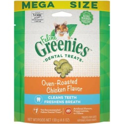 Greenies Natural Oven Roasted Chicken Flavor Adult Dental Cat Treats, 4.6 oz. found on Bargain Bro from petco.com for USD $3.41