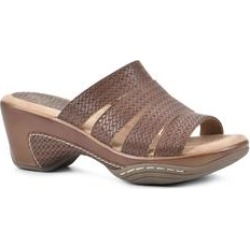 Women's White Mountain Valora Mule Sandal by White Mountain in Brown Woven (Size 9 1/2 M) found on Bargain Bro from Ellos for USD $53.19