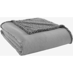 Micro Flannel Reverse to Sherpa Blanket by Shavel Home Products in Greystone (Size FL/QUE)