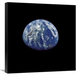 East Urban Home 'View of Earth from Apollo 15 1971' Graphic Art Print on Wrapped Canvas & Fabric in Black/Blue | Wayfair found on Bargain Bro from Wayfair for USD $135.27