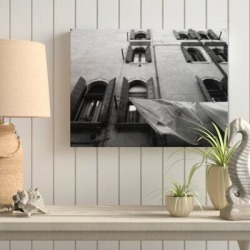 Breakwater Bay 'Monochrome Black White 168' Photographic Print on Canvas & Fabric in Black/Gray/White, Size 14.0 H x 14.0 W x 2.0 D in Wayfair found on Bargain Bro from Wayfair for USD $83.59