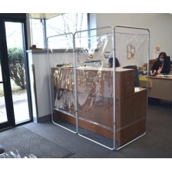 Omnimed 3 Section Modular Office Partitions- Build Out & Connect Unlimited Modules, Size 67.25 H x 94.5 W x 1.5 D in | Wayfair 153902