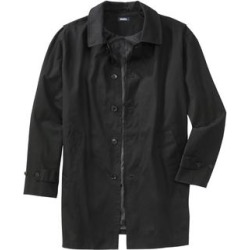 Men's Big & Tall Water-Resistant Trench Coat by KingSize in Black (Size 3XL) found on MODAPINS