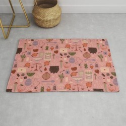 Love Potion Modern Throw Rug by Camille Chew - 2' x 3'