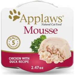Applaws Natural Mousse Chicken with Duck Wet Cat Food, 2.47 oz. found on Bargain Bro from petco.com for USD $1.66