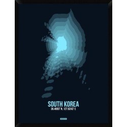 Naxart 'South Korea Radiant Map 2' Framed Graphic Art Print on Canvas Metal in Black, Size 42.0 H x 32.0 W x 1.5 D in | Wayfair GCF-399392-3040-314 found on Bargain Bro from Wayfair for USD $303.99