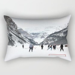Winter In Lake Louise Rectangular Pillow by Millson & Main - Small (17" x 12")