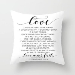 Definition Of Love, Love Is Patient Love Is Kind,love Quote,love Art,love Gift,darling Gift,love You Couch Throw Pillow by Typohouse - Cover (16" x 16") with pillow insert - Indoor Pillow