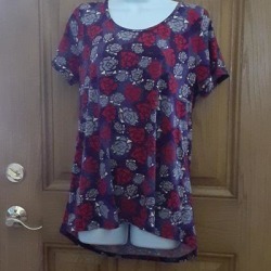 Lularoe Tops | Bold Color Lularoe Tunic Top, Medium, Nwot | Color: Purple/Red | Size: M found on Bargain Bro from poshmark, inc. for USD $8.36