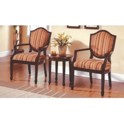 Best Master Furniture 3 Pcs Accent Arm Chair Set (Accent Chair Set), Beige(Chenille)