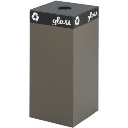 Safco Products Company Public Square® 31 Gallon Recycling Bin Stainless Steel in Brown/Gray, Size 32.0 H x 15.25 W x 15.25 D in | Wayfair 2982BR found on Bargain Bro Philippines from Wayfair for $189.04
