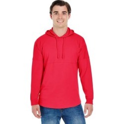 J America JA8228 Adult Game Day Jersey Hood T-Shirt in Red size XL | Cotton 8228 found on Bargain Bro from ShirtSpace for USD $10.72