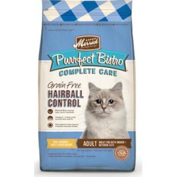 Merrick Purrfect Bistro Complete Care Grain Free Hairball Control Chicken Recipe Dry Cat Food, 12 lbs.