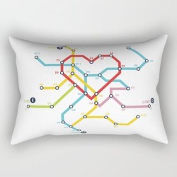 Home Where The Heart Is Rectangular Pillow by Picomodi - Small (17" x 12")
