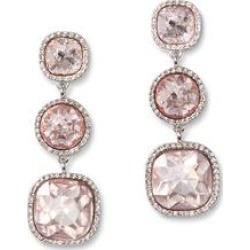 Plus Size Women's Tiered Geometric Drop Earring by Roaman's in Soft Blush Stone found on Bargain Bro from Roamans.com for USD $7.58