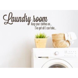 Trinx Laundry Room Wall Decal Vinyl in Brown, Size 6.0 H x 18.0 W in | Wayfair E2A5DF439CE24288A96EF5D181F941CC found on Bargain Bro from Wayfair for USD $18.99