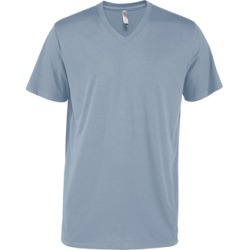 Platinum P602C Delta Adult CVC Short Sleeve V-Neck Top in Steel Blue size 3X | Ringspun Cotton found on Bargain Bro from ShirtSpace for USD $7.53