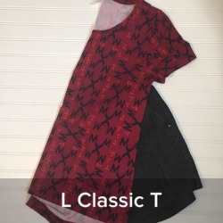 Lularoe Tops | Large Lularoe Classic Tee | Color: Red | Size: L found on Bargain Bro from poshmark, inc. for USD $11.40