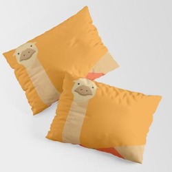 Emu King Size Pillow Sham by Theprintedsparrow - STANDARD SET OF 2 - Cotton