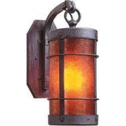 Arroyo Craftsman Valencia 1-Light Wall Sconce Glass/Metal in Brown, Size 16.5 H x 6.25 W x 11.5 D in | Wayfair VB-9NRTN-BZ found on Bargain Bro from Wayfair for USD $714.39