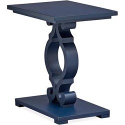 Wood Chairside End Table - Weathered Navy KD (Wood), Blue
