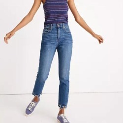 Madewell Jeans | Madewell High Rise Slim Crop Jeans | Color: Blue | Size: 25 found on Bargain Bro Philippines from poshmark, inc. for $40.00