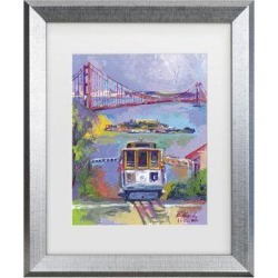 Red Barrel Studio® Richard Wallich 'San Francisco 2' Matted Framed Art Canvas & Fabric, Size 23.5 H x 19.5 W x 0.75 D in | Wayfair