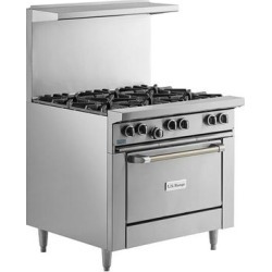 U.S. Range U36-6R Liquid Propane 6 Burner 36" Range with Standard Oven - 230,000 BTU