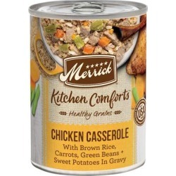 Merrick Healthy Grains Kitchen Comforts, Chicken Casserole and Rice with Grains Wet Dog Food, 12.7 oz., Case of 12, 12 X 12.7 OZ