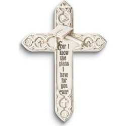 Curata Tomaso Jeremiah 29:11 Graduation Resin Wall Cross with Certificate