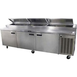 Delfield 186114PTBMP 114" Three Door Refrigerated Pizza Prep Table