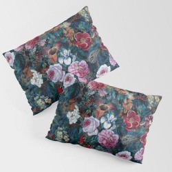 Dance Of Flowers King Size Pillow Sham by Rizapeker - STANDARD SET OF 2 - Cotton