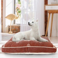 Tucker Murphy Pet™ Laneway Mandala Stonewash Pet Bed Pillow Polyester/Cotton in Brown, Size 3.0 H x 24.0 W x 36.0 D in | Wayfair found on Bargain Bro from Wayfair for USD $61.72