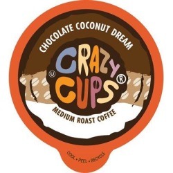 Crazy Cups Chocolate Coconut Coffee Pods in Brown, Size 5.0 H x 6.0 W x 8.0 D in | Wayfair WM-CC-ChocCoconut-22 found on Bargain Bro from Wayfair for USD $14.43