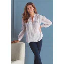 Women Oleada Top by Soft Surroundings, in White size 1X (18-20)