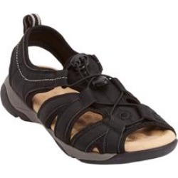 Extra Wide Width Women's The Trek Sandal by Comfortview in Black (Size 10 WW) found on Bargain Bro from Jessica London for USD $75.99