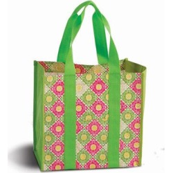 Arlmont & Co. Tyra Town Tote Cotton Canvas in Green, Size 13.0 H x 13.0 W x 8.0 D in | Wayfair PSA-802GG found on Bargain Bro Philippines from Wayfair for $29.99