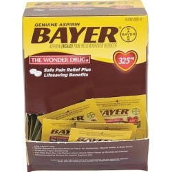 BAYER 12408 Aspirin,Tablet,50 x 2,Packet,325mg