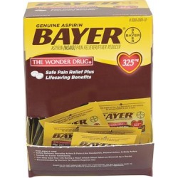 BAYER 12408 Aspirin,Tablet,50 x 2,Packet,325mg