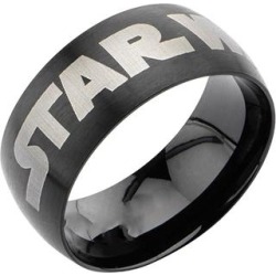 Men's Star Wars Stainless Steel Logo Ring - Black found on MODAPINS