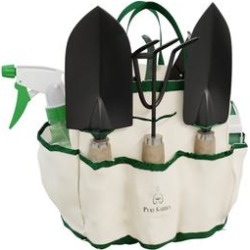 8 Piece Garden Tote and Tool Set- Gardening Hand Tools by Pure Garden