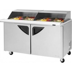 Turbo Air TST-72SD-30-N-SL 72" 3 Door Mega Top Sliding Lid Refrigerated Sandwich Prep Table
