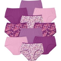 Plus Size Women's 10-Pack Pure Cotton Full-Cut Brief by Comfort Choice in Multi Floral Pack (Size 8) Underwear found on Bargain Bro Philippines from Ellos for $49.99