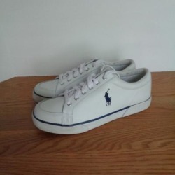 Polo By Ralph Lauren Shoes | Mens Polo White Leather Sneakers Size 12 D | Color: White | Size: 12 found on Bargain Bro Philippines from poshmark, inc. for $47.00
