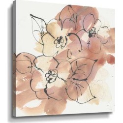 Winston Porter Cashmere Florals I Gallery Canvas & Fabric in Brown/White, Size 10.0 H x 10.0 W x 2.0 D in | Wayfair found on Bargain Bro from Wayfair for USD $22.79