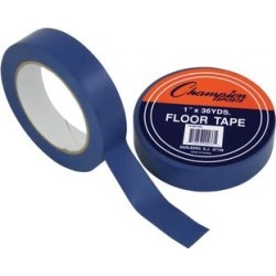 Champion Sports Floor Tape, 1" x 36 yd, Blue, Bundle of 6